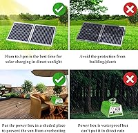 Vista 7 de Luces solares para interiores, 4 bombillas de luces solares para cobertizo con interruptor de encendido y apagado, kit de panel solar de 30W