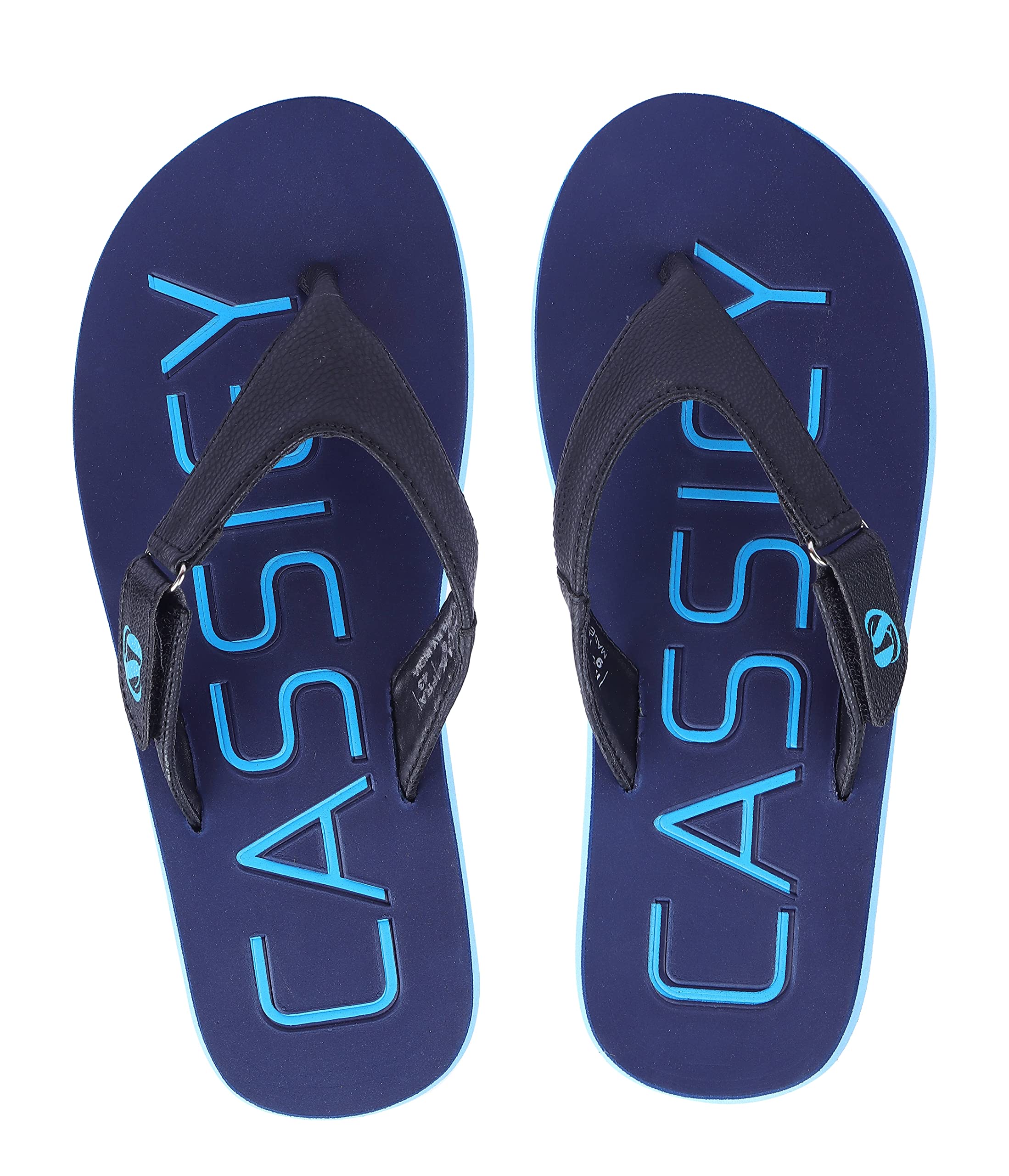 CASSIEY Mens Flip-Flops and House Slippers- Navy/Blue (B09TR3N1VY) Amazon Price History, Amazon Price Tracker