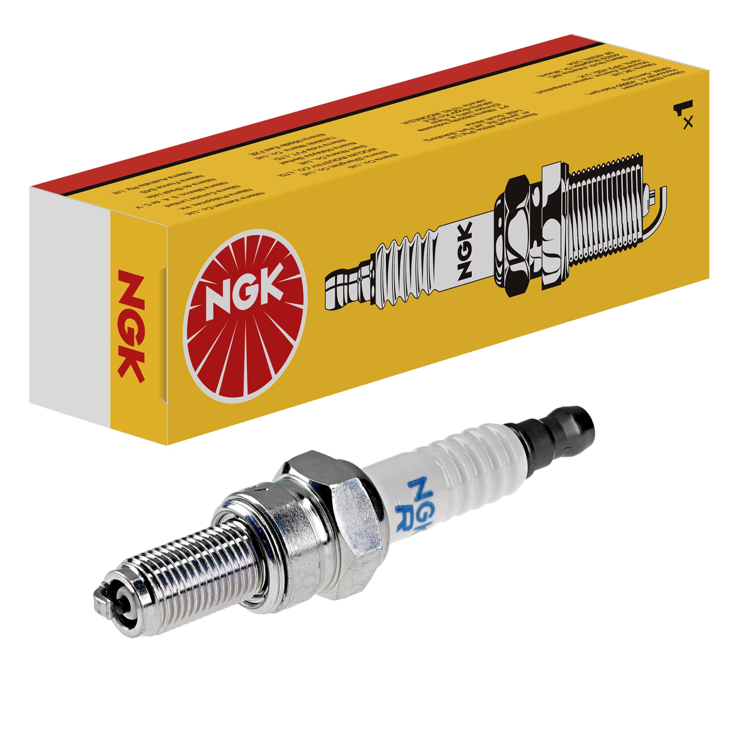 NGK Bougie d'allumage 6955 Électrode centrale en nickel 1-électrode de masse Antiparasitage 5kOhm avec siège à garniture plate R