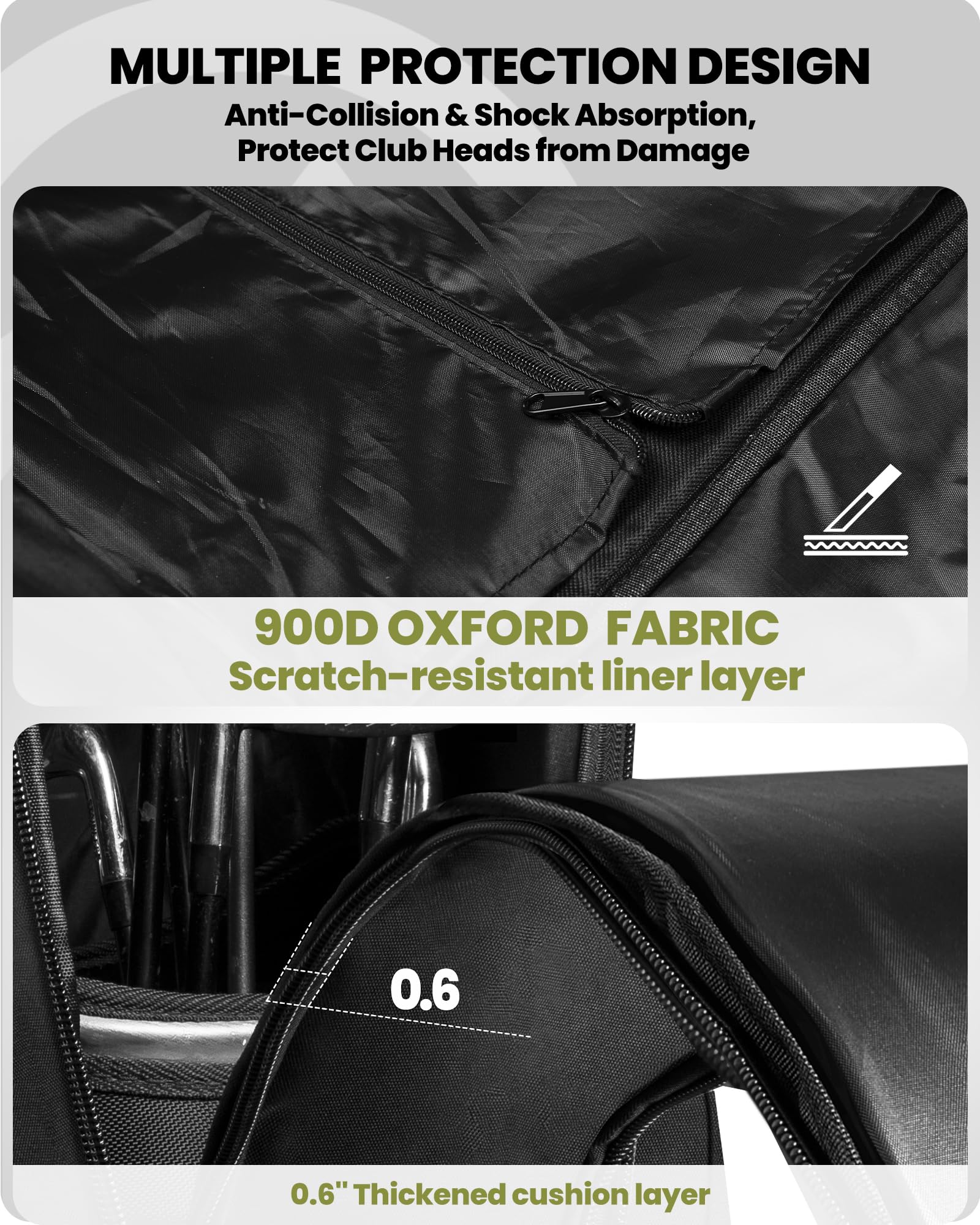 Amazon.com : OutdoorMaster Golf Travel Bag, 900D Oxford Waterproof