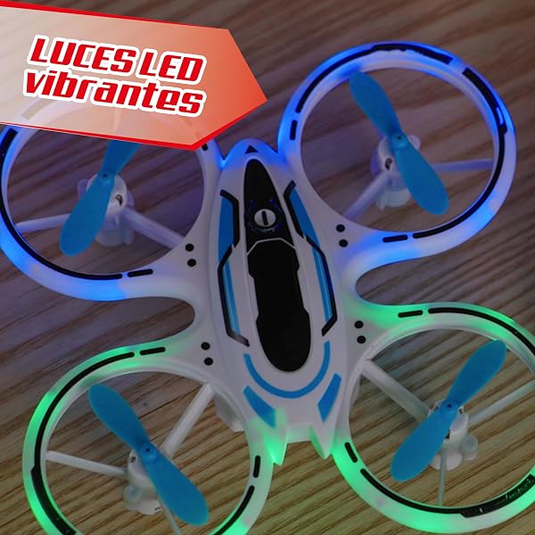 Bizak Neon Dron Acrobático con Luces LED Azul y Verde, Vuelo Estable + Acrobacias 360º, +8 años, (62004827) - 5