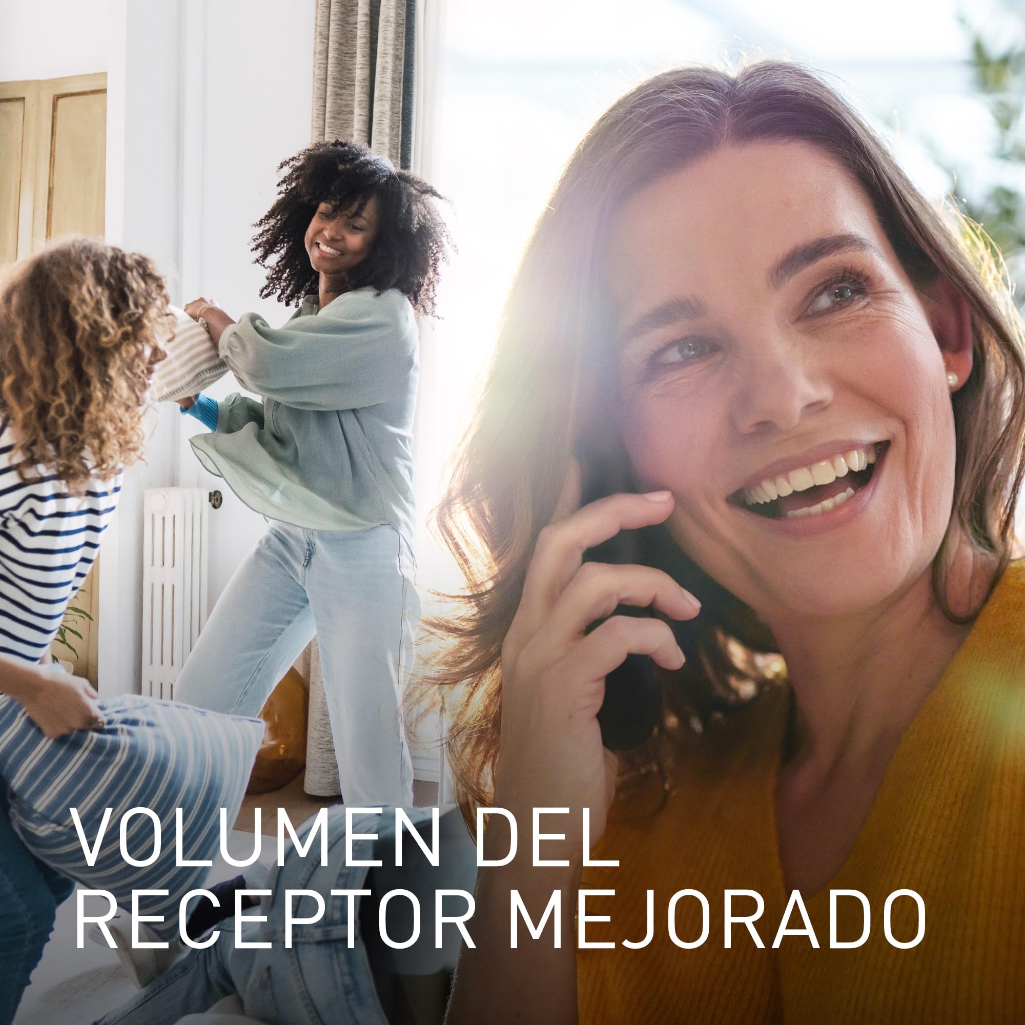 Panasonic KX-TGB613SPB Teléfono Fijo inalámbrico trío, Bloqueo de Llamadas, 18 Horas de conversación, 200 Horas en Espera, Agenda 50 contactos, Resistencia a caídas, Color Negro