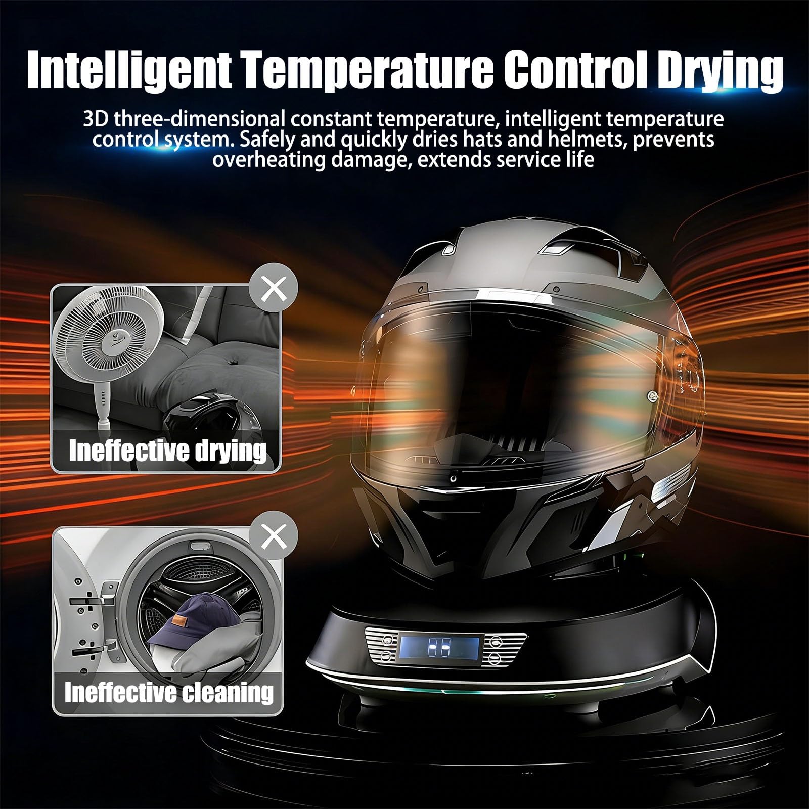 Limpiador De Sombreros Inteligente Y Máquina Para Reformar Gorras Limpieza a humedad, Desodorante a Ozono Y Reforma Para Gorras Y Cascos De Moto