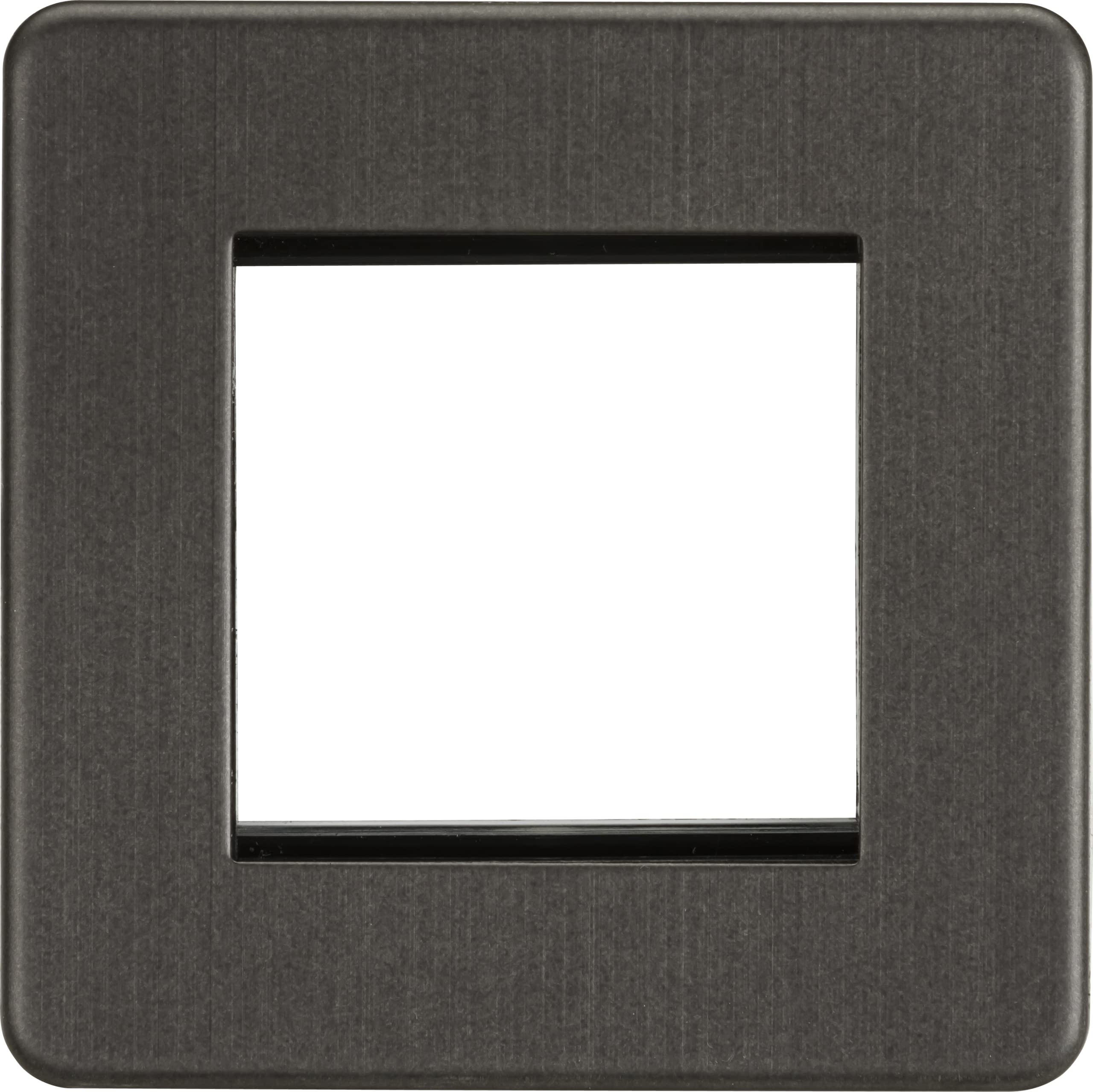 Knightsbridge SF2GAT Screwless 2G Modular Faceplate, Anthracite, 87.5 mm*491.0 mm*87.5 mm