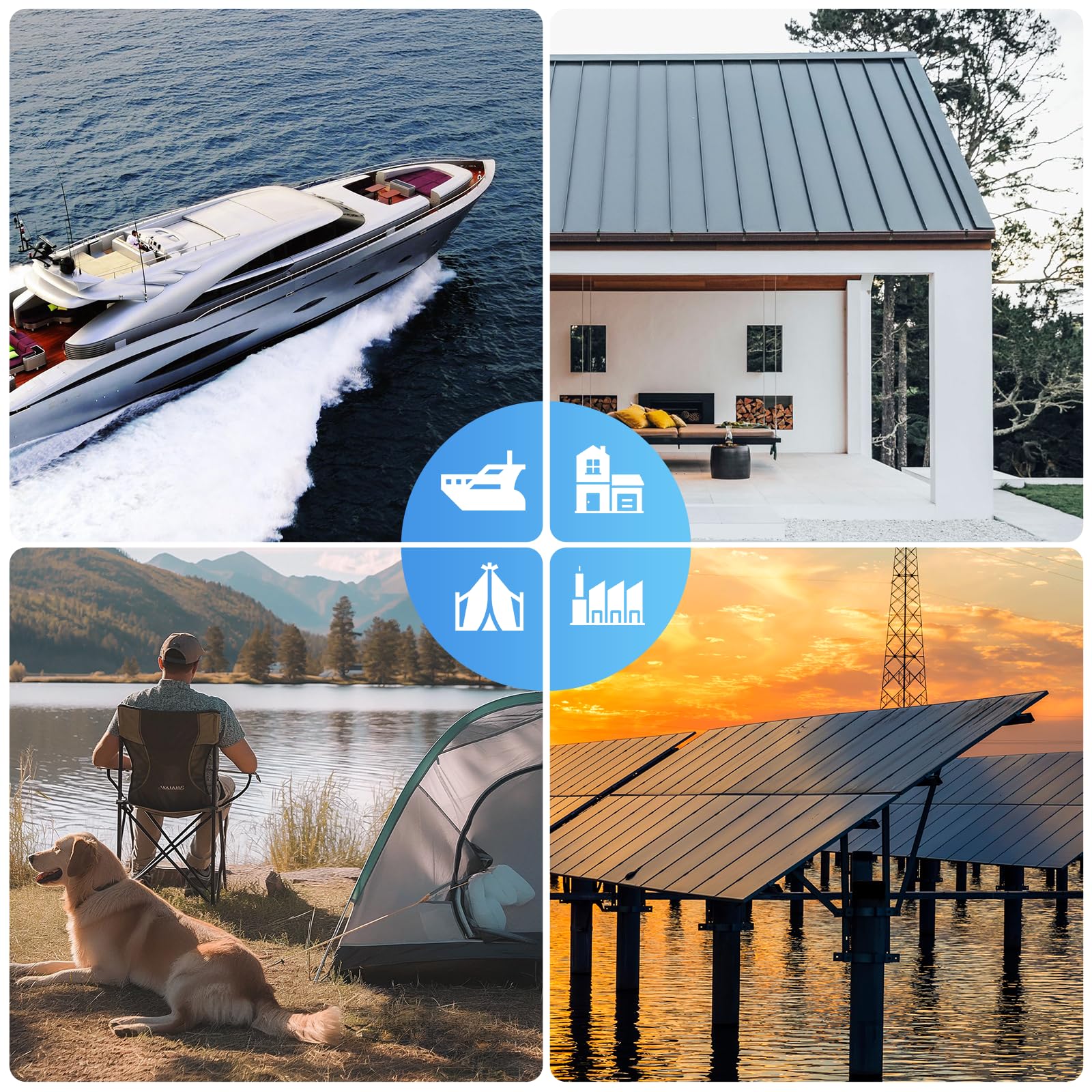Solarpanel 300w, 2 x 150w Hohe Effizienz Monokristalline Solarmodul, Aluminium Frame Solar Panel, 12V/24V PV Modul Ideal for balkonkraftwerk, Hausdach
