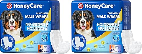 Miniatura 12 de HONEY CARE All-Absorb A27 - Envoltura para perro macho, 50 unidades, extra pequeña