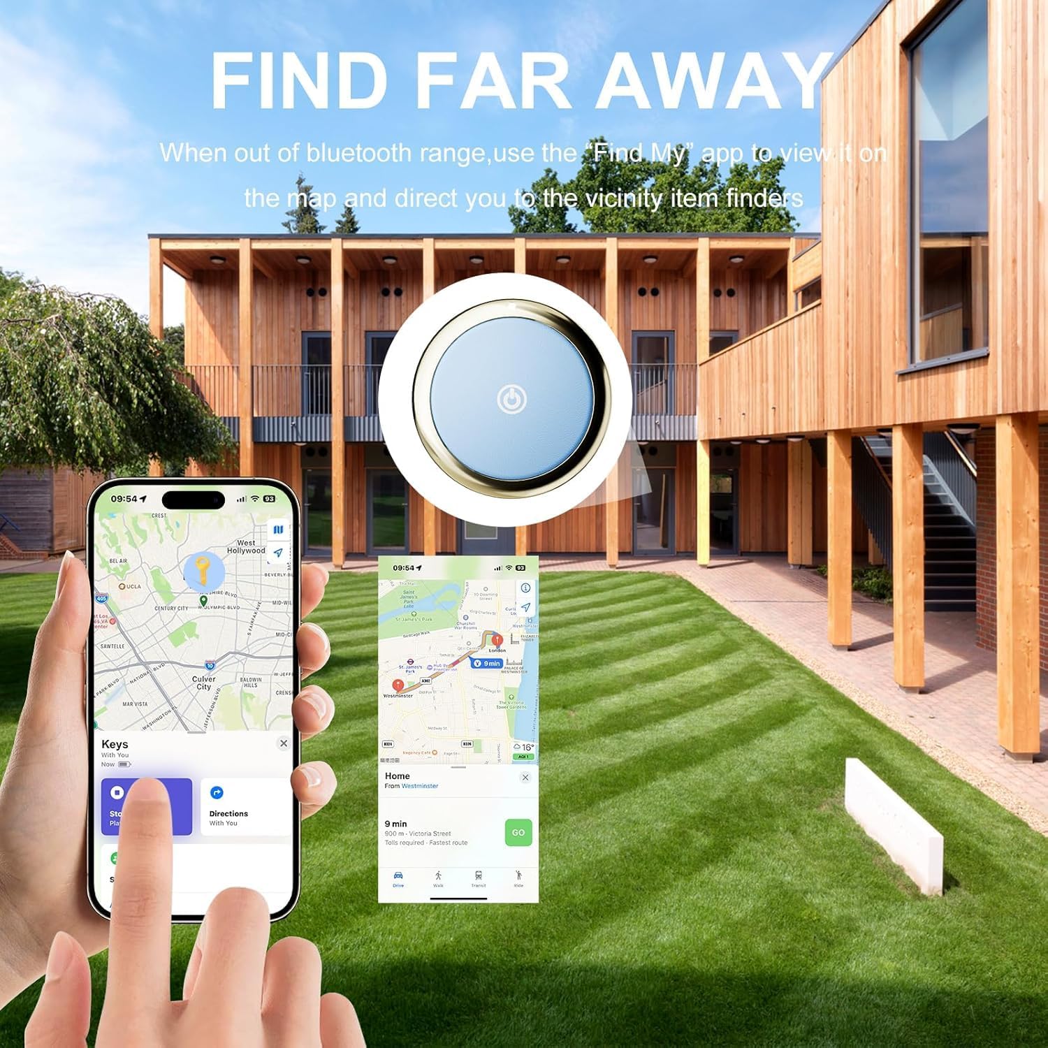 Tracker Tag Finders Work for Apple Find My (iOS Only) GPS Tracker for Luggage Keys Backpack (Red&Blue, 4Pack)