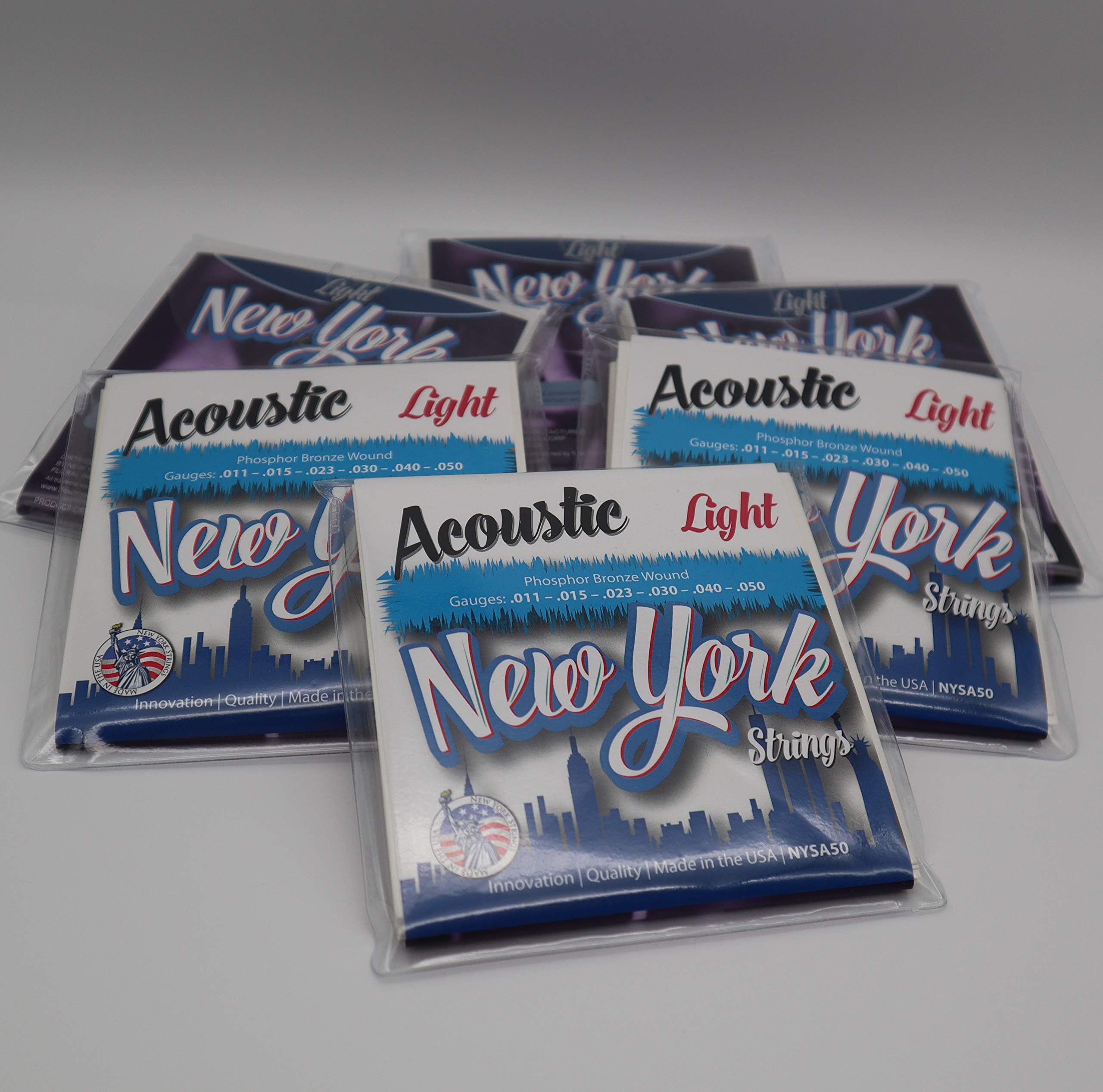 NYSA50 - Cuerdas para guitarra acústica, bronce fosforado, ligero, innovación, calidad, las New York Strings son una sinfonía de cuerdas, fabricadas en Estados Unidos