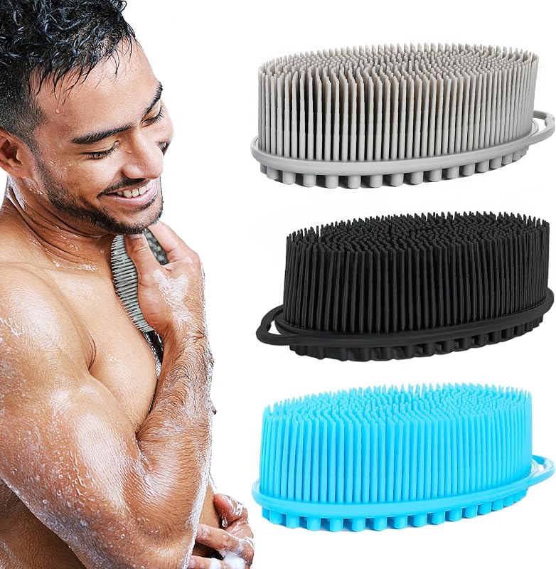 Escova corporal de silicone TDHDIKE com 3 unidades