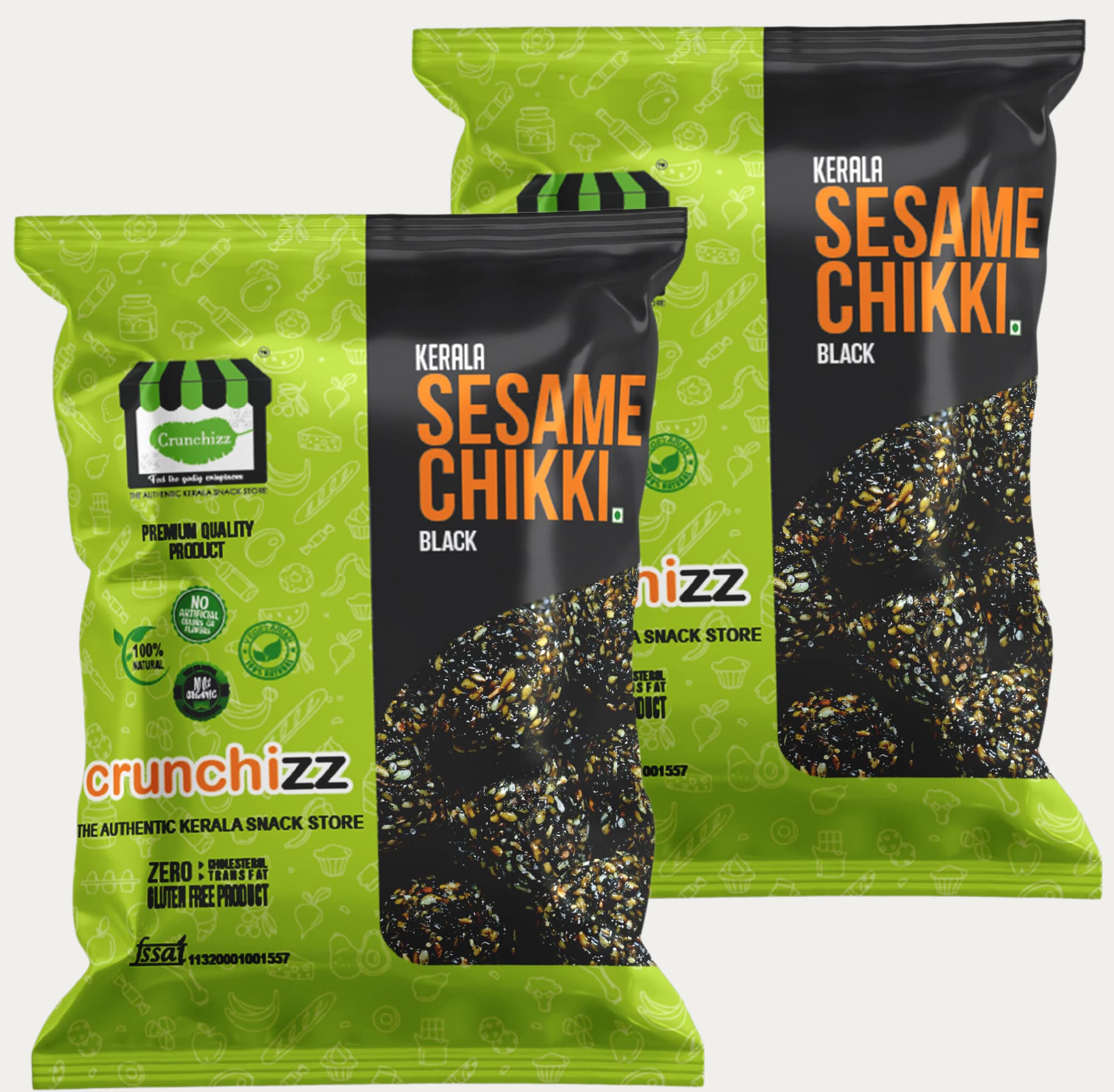 CRUNCHIZZ - KERALA SESAME CHIKKI BLACK - PACK OF TWO (300) (B0C4F3GK93) Amazon Price History, Amazon Price Tracker