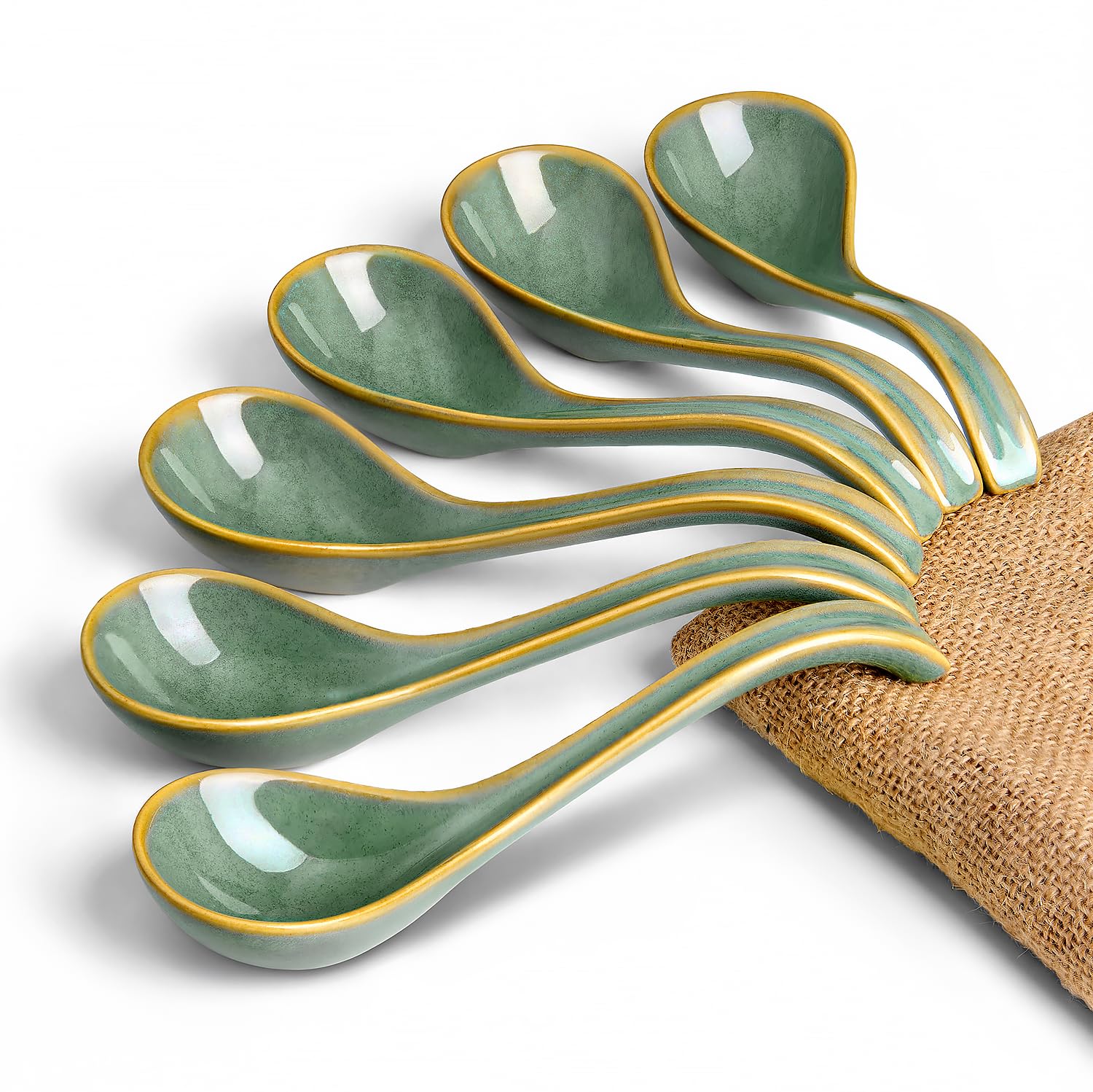 Asian Ceramic Soup Spoon (V92)
