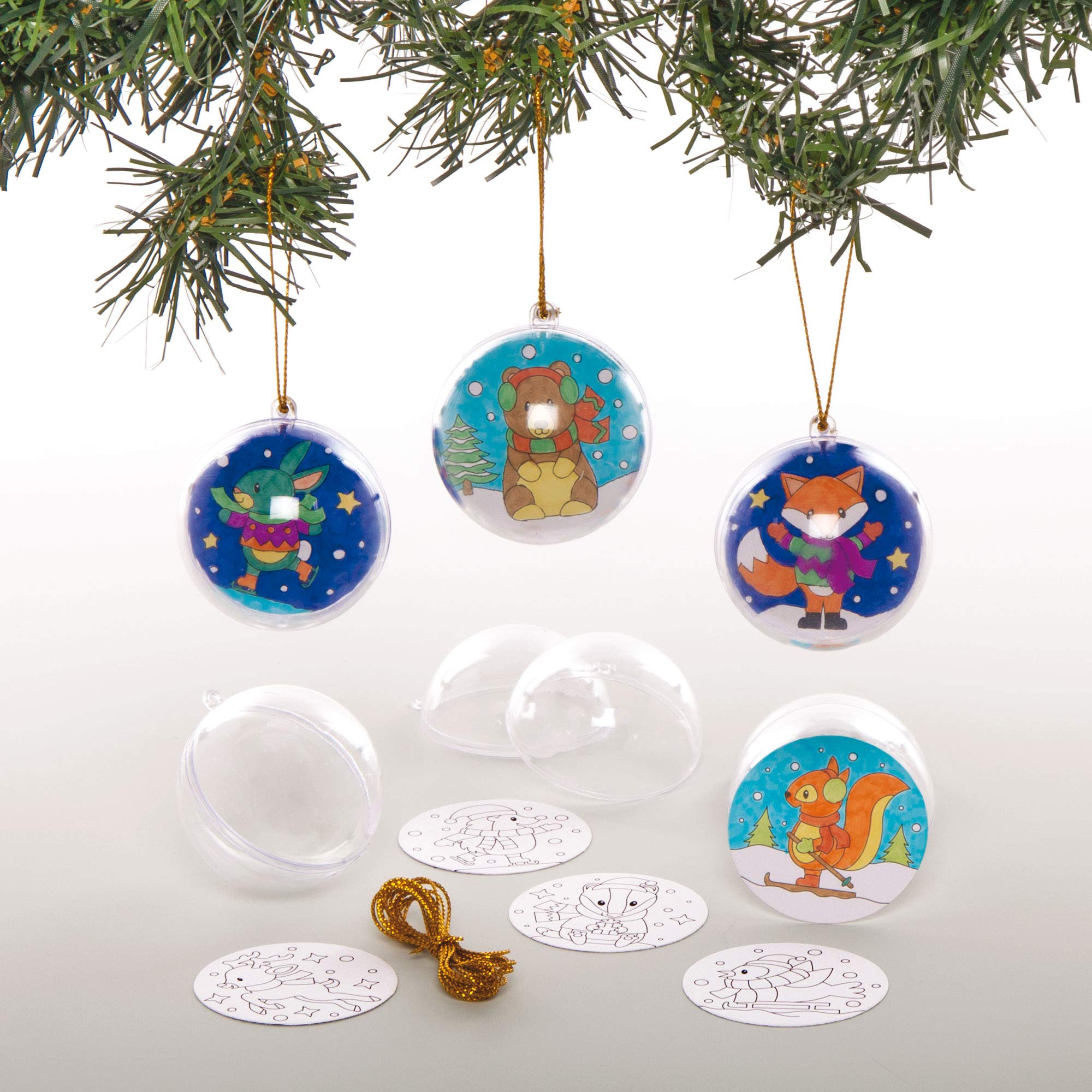 Immagini Invernali Natalizie.Palline Natalizie Da Colorare Amici Invernali Del Bosco Baker Ross Confezione Da 8 Attivita Creative Festive Amazon It Giochi E Giocattoli