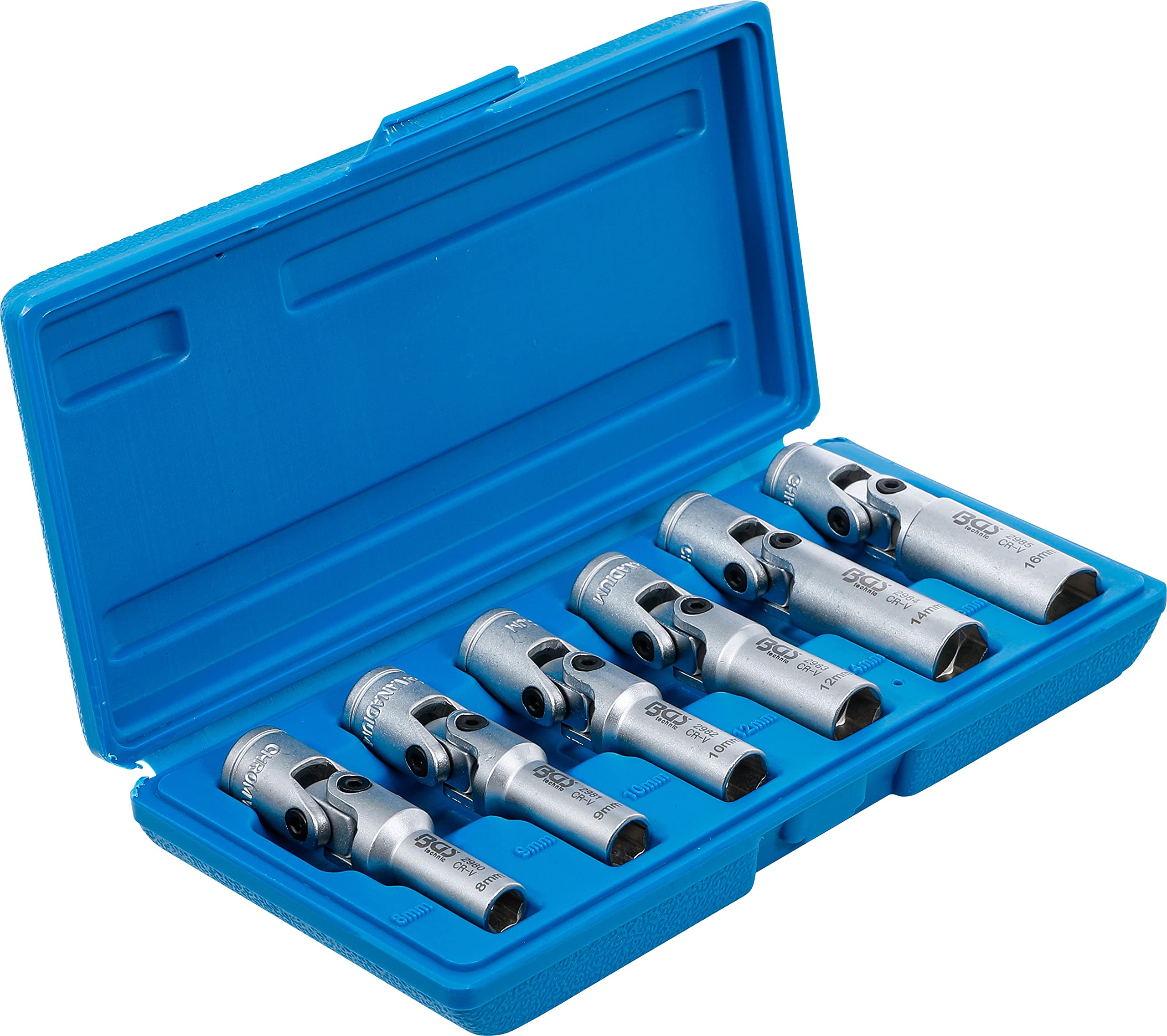 BGS 2990 | Juego de llaves articuladas para calentadores universales, hexagonal | entrada 10 mm (3/8") | 8-16 mm | 6 piezas