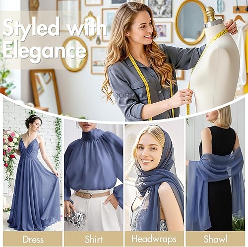 Miniatura 5 de The Yard - Tela de gasa de 60 pulgadas, tela transparente precortada para arco de boda, tela drapeada, decoración de fondo de fiesta, decoración de