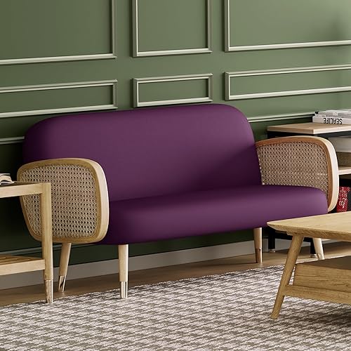 Miniatura 8 de MoNiBloom Funda elástica para futón de tamaño Queen, sin brazos, protector de muebles, duradera y lavable, con cremallera, para adultos, niños y