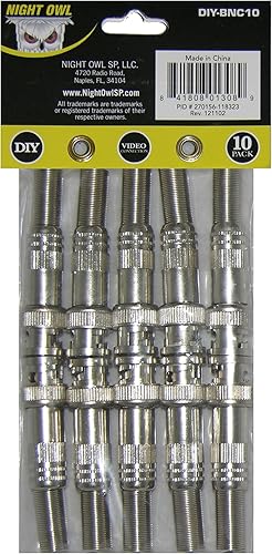Miniatura 3 de Night Owl, LLC DIY-BNC10 DIY CCTV BNC Conectores para un total de 5 conexiones de video BNC (Plata)
