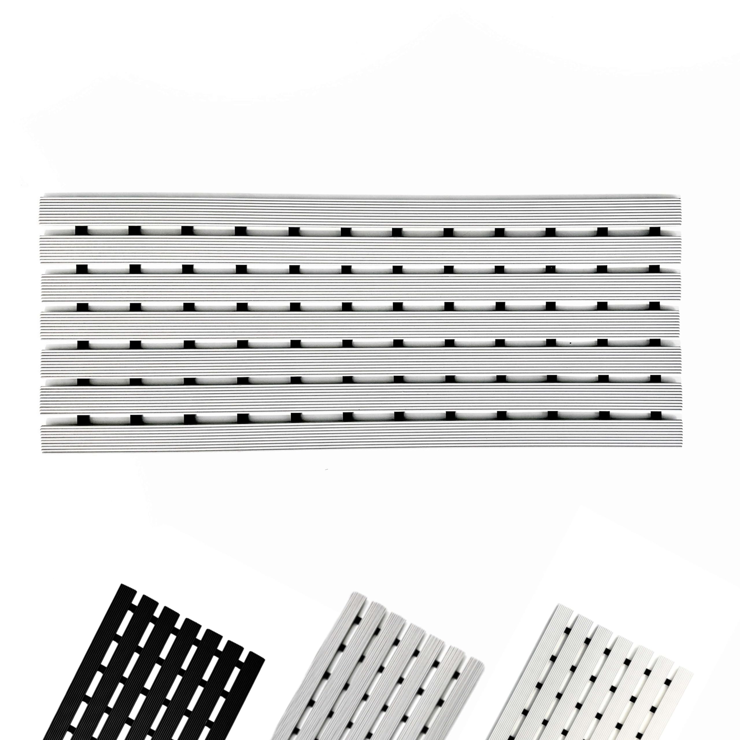 Nicoman Grey Narrow Outdoor Mat Drainage Matt Slatted Duckboard Step Door Mat, 61Cm X 25Cm,