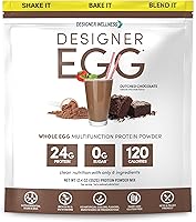 Vista 1 de Designer Wellness, Designer Egg, Natural Egg Yolk & White Protein Powder, Keto and Paleo Friendly, Low Calorie, Less Fat and Cholesterol, Dutch