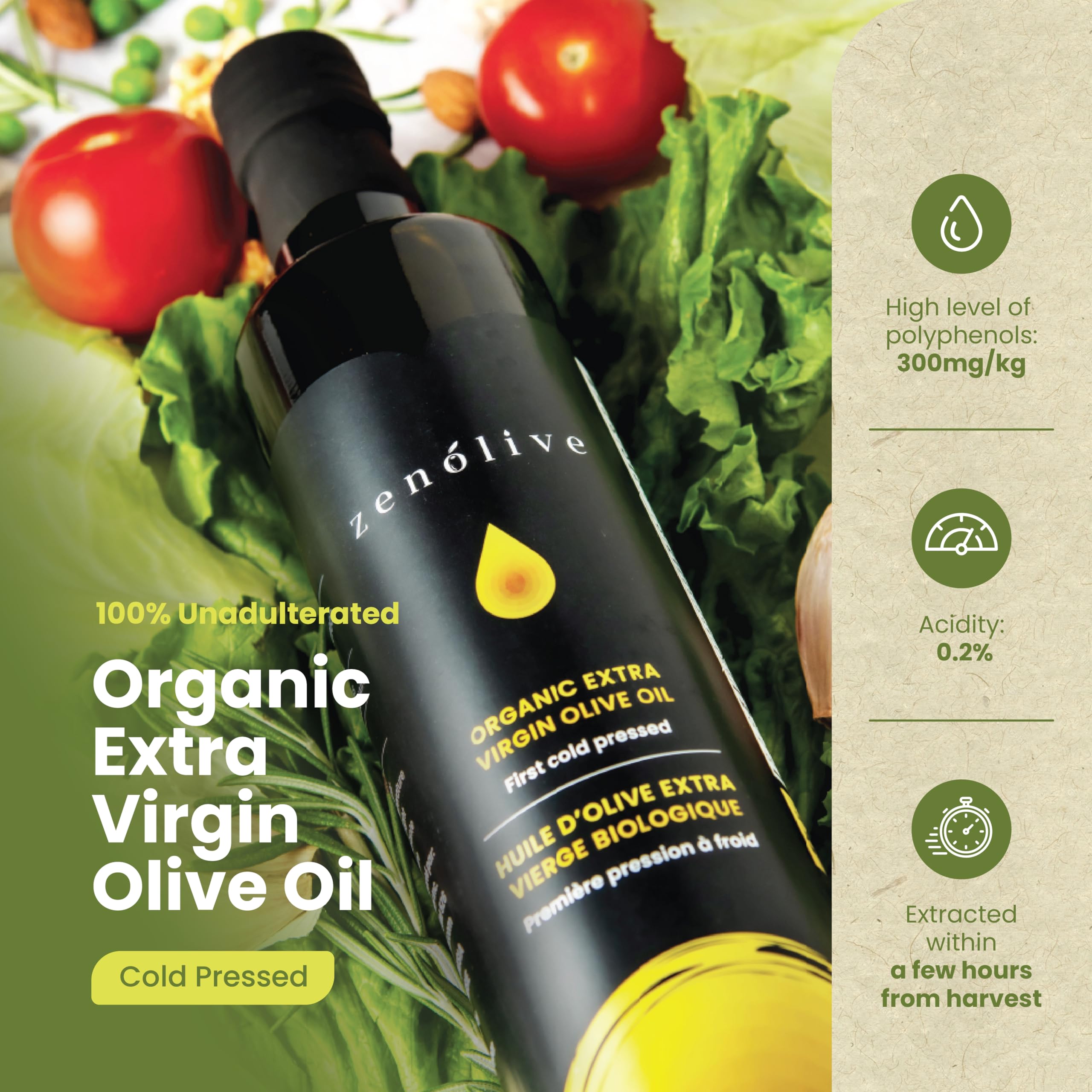 ⭐︎新品未使用⭐︎Ｖ12⭐︎定価27,500円⭐︎zipジャケット⭐︎OLIVE.ＸＬ Zenolive Organic Extra Virgin Olive Oil – First Cold-Pressed