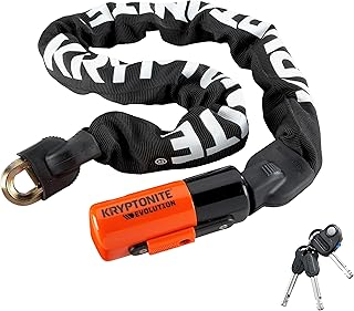 Kryptonite Kabelschloss Evolution series 4 Integrated Chain 1090, Schwarz, 90cm