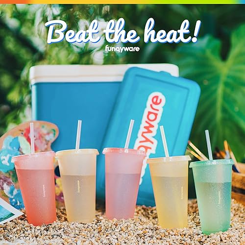 Miniatura 8 de Vasos con tapas y popotes para adultos  5 vasos reutilizables con purpurina con tapas y pajitas en colores caramelo, vasos de plástico de 24 onzas