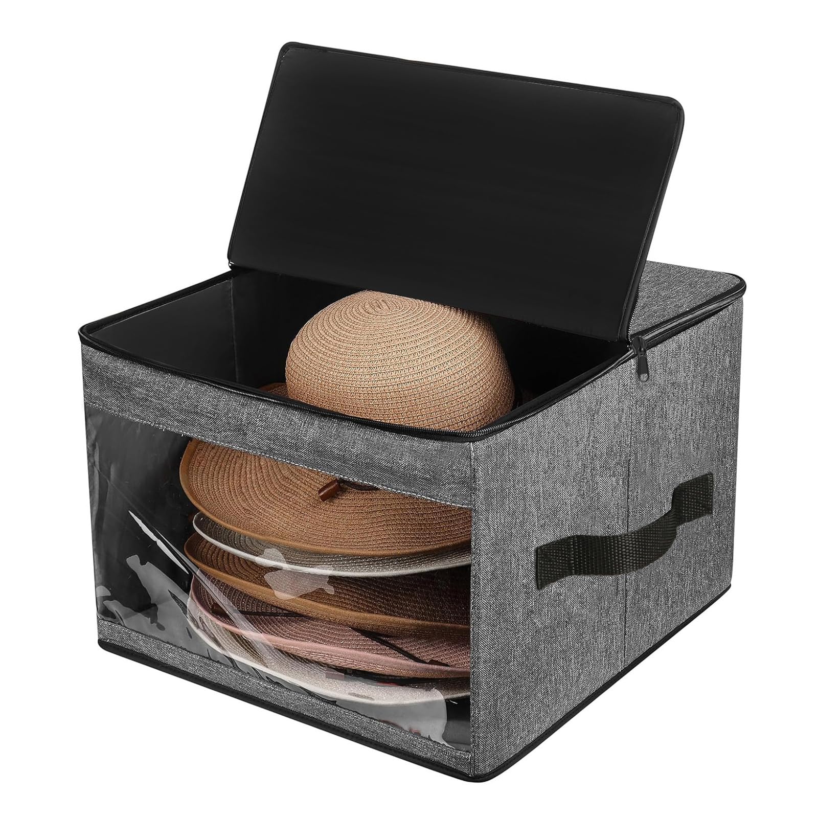 Boîte à chapeau à large bord pliable avec construction stable