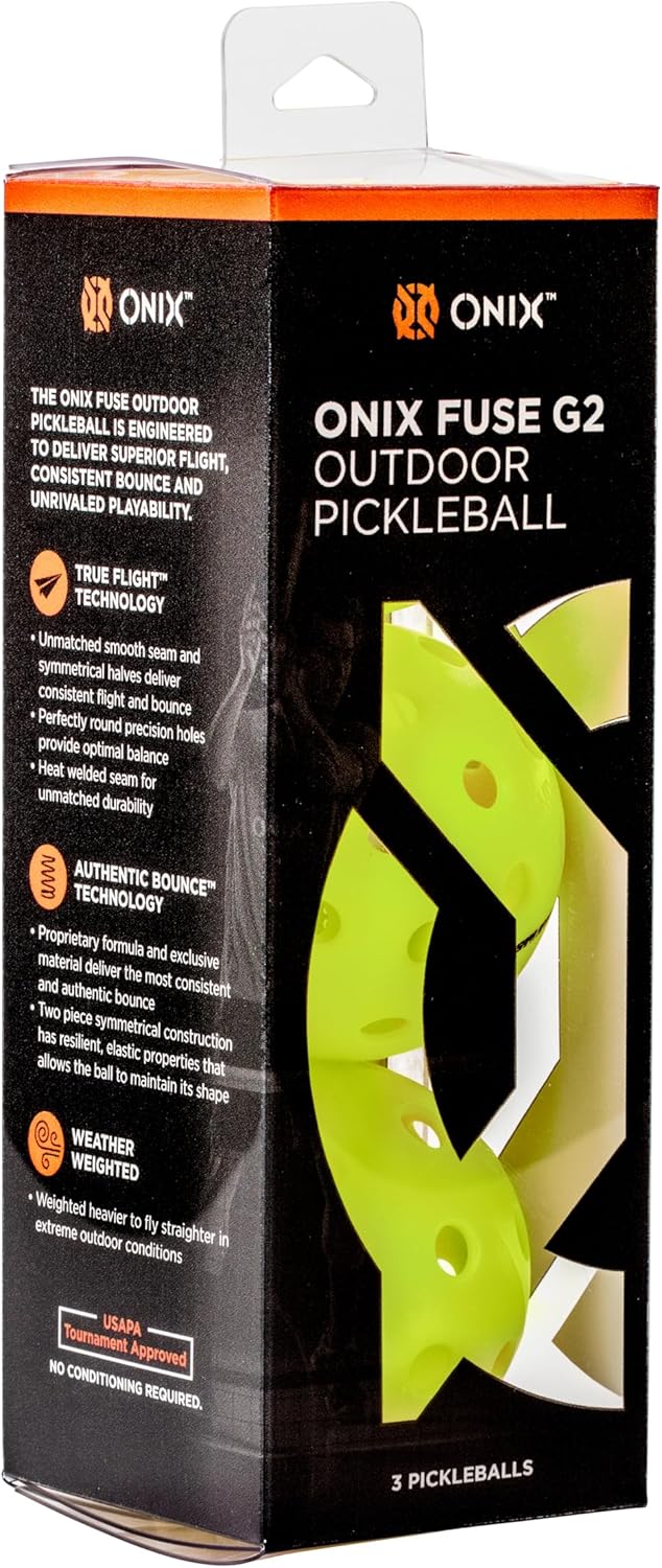 Onix Fuse G2 Outdoor Pickleball Balls USA Pickleball Approved