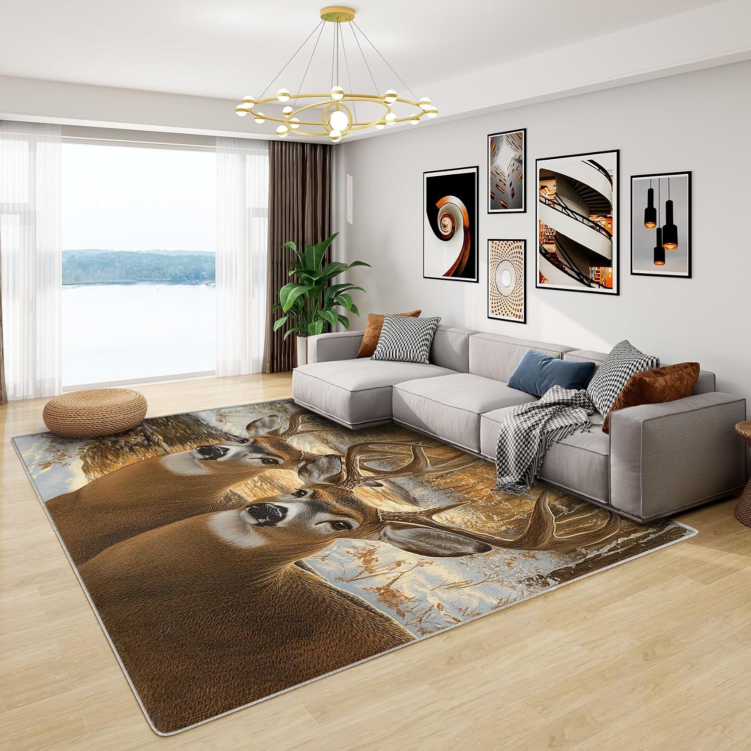 Amazon.com: Phtbz Deer Rug - Deer Rugs for Bedroom, 8x10 ft Washable ...