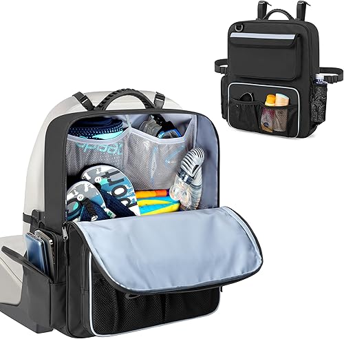 GRAOSO Organizadores y almacenamiento impermeables para lanchas, bolsa de transporte para asiento trasero de barco con asa de goma y cinturón