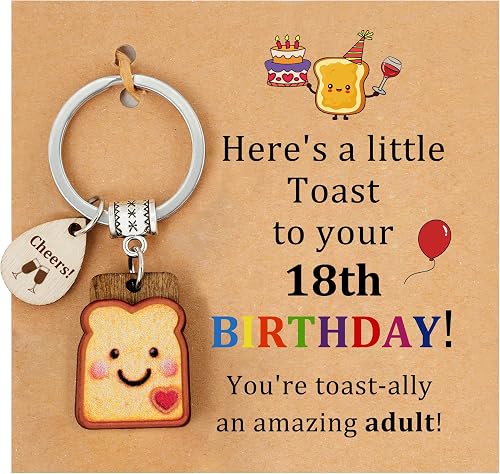 Pealicious Toast Keychain: A Sweet Keepsake for 18th Birthday Milestones