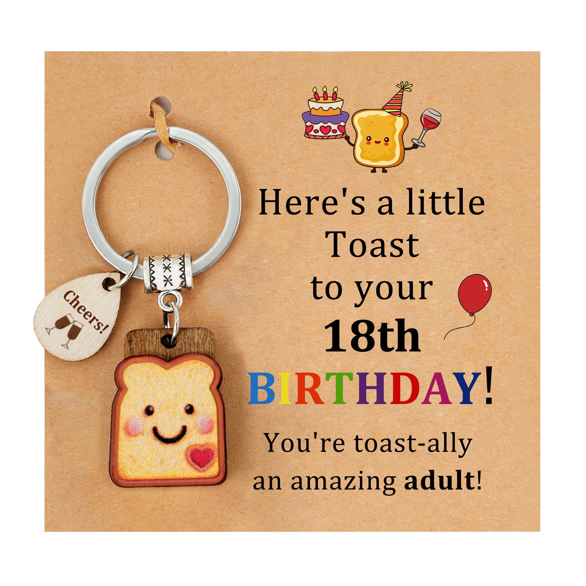 PEALICIOUS Toast Keychain for Girls New Beginnings Congratulations Gifts