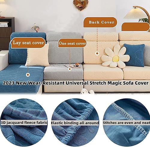 Miniatura 5 de Hatirech Fundas mágicas para sofá, universal, resistentes al desgaste, fundas para sofá de 360, fundas de repuesto de alta elasticidad y