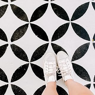 Reusable Floor Stencils for Painting Floors, Wall Tile, Wood, and Concrete - Tile Stencil 12x12 Inch (2 Pack) - Floor Stencil Large