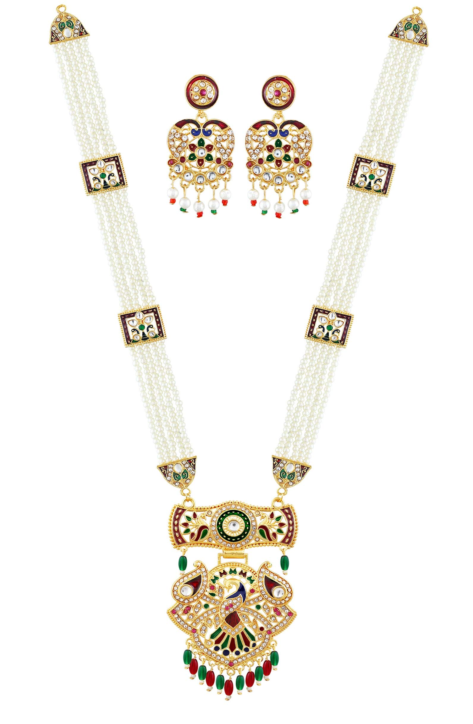 Mansiyaorange Peacock Pearl A D Golden Long Necklace/Jwelery/jwellery/jualry Necklace Jewelry Set For Women (B08WL99CY2) Amazon Price History, Amazon Price Tracker