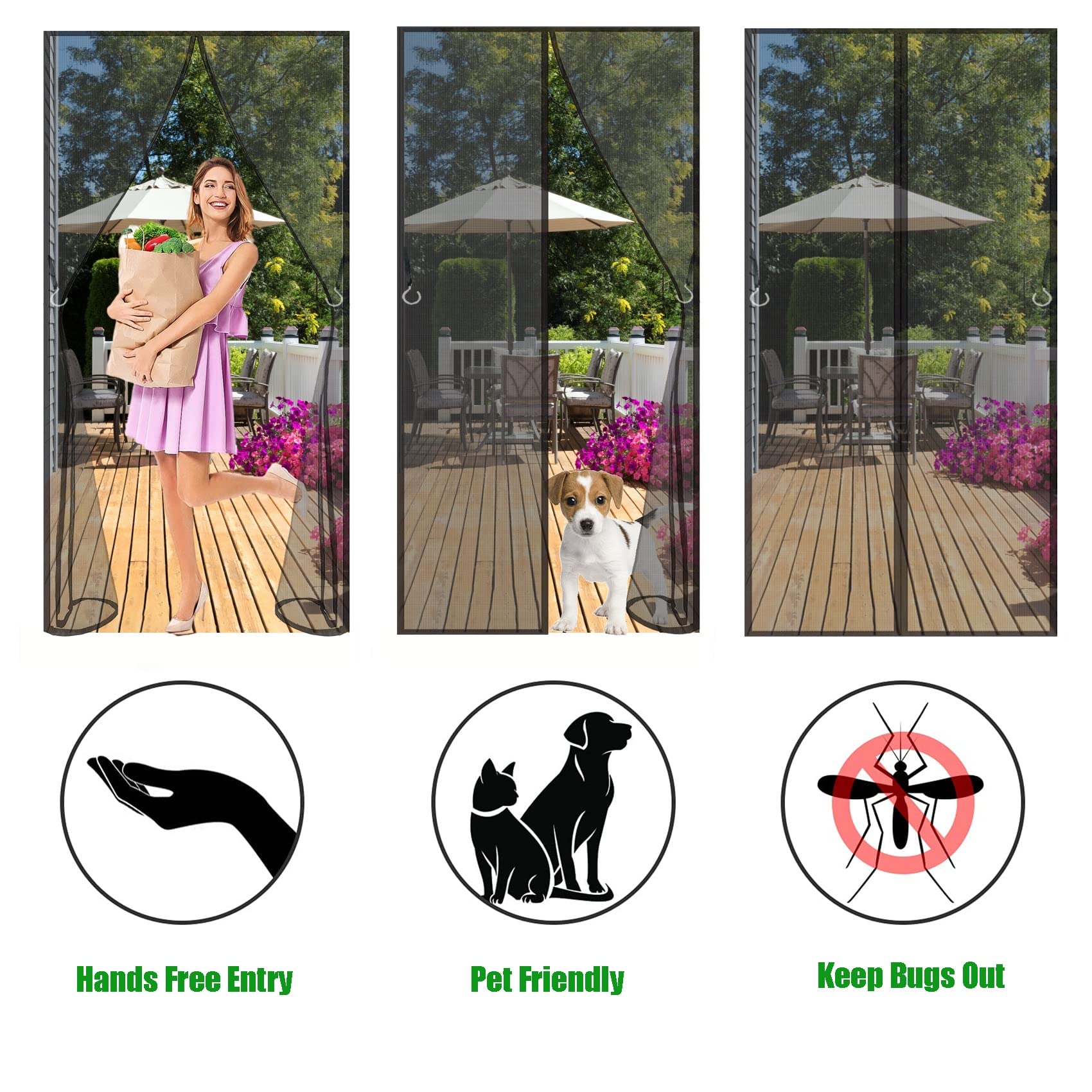 Moustiquaire Porte Magnétique 210 X 220 Cm Rideau Anti Mouche Porte Sans 1210813