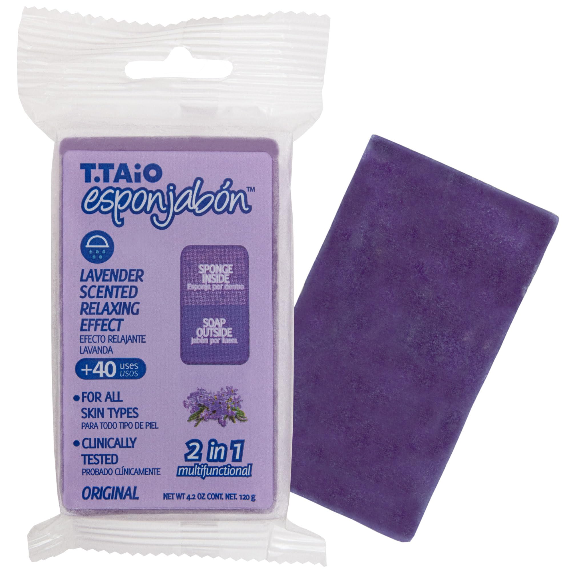 T. Taio Esponjabon - Esponjabon - Esponja de ducha suave - Limpieza de lavado de baño - Eliminación de suciedad y aceite - Masaje y espuma Accesorios de baño de pies, codos y cara (paquete de 6)