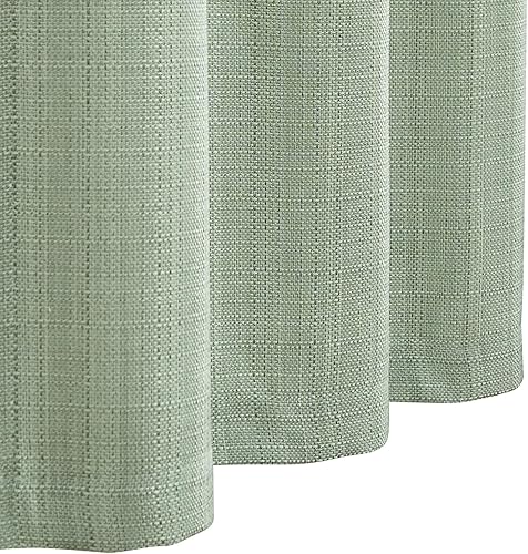 Miniatura 8 de JINCHAN Cortinas de cocina de 24 pulgadas, cortinas texturizadas de lino para sala de estar, baño, casa de campo, juego de media ventana, filtro