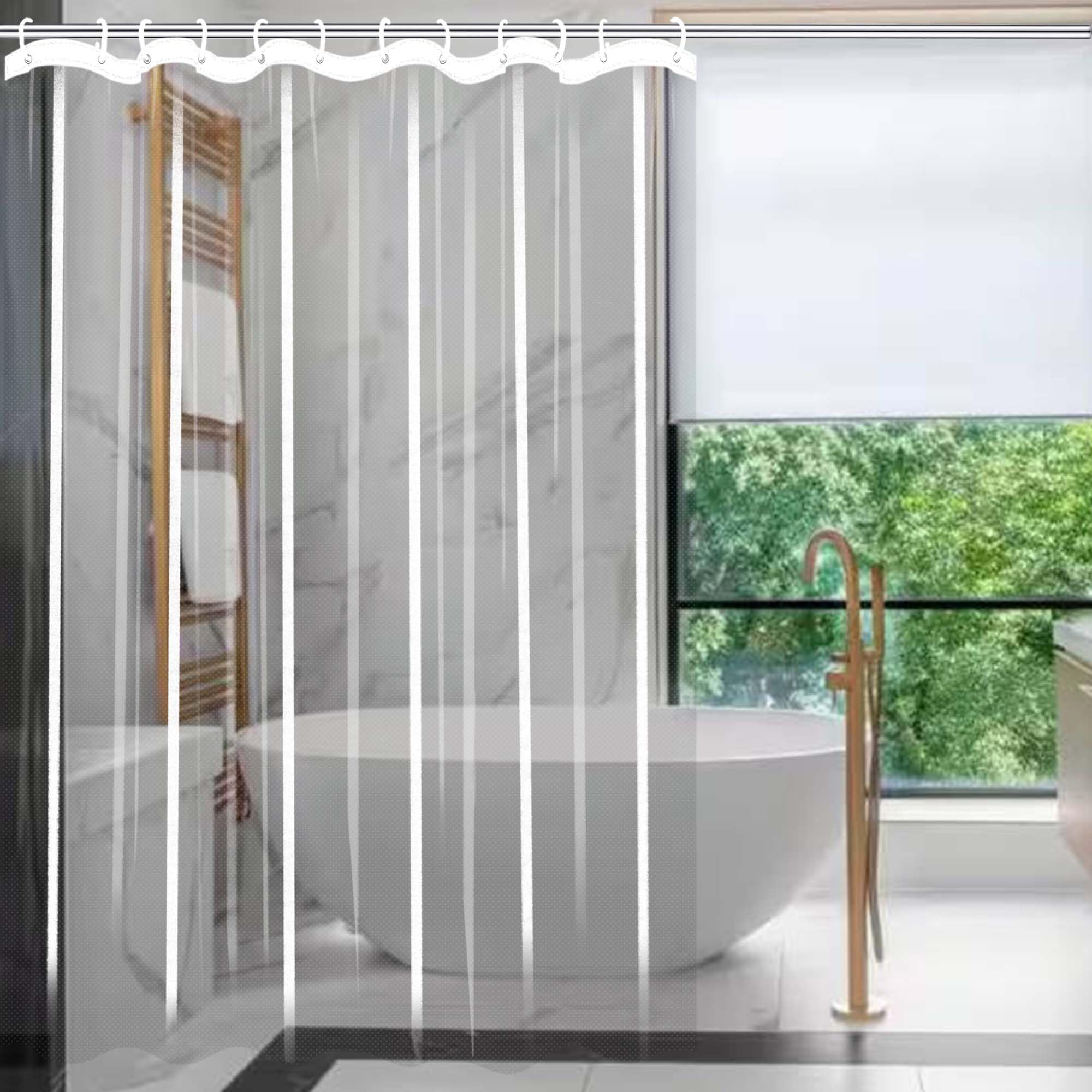 Rideau de douche imperméable contre les moisissures et inondations de salle de bain 300x195