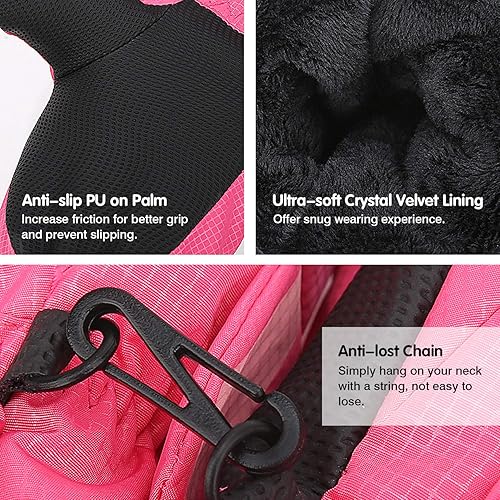 Miniatura 4 de MoKo Manoplas para niños pequeños, guantes de esquí para niños, guantes impermeables y resistentes al viento para niñas y niños, guantes de nieve de