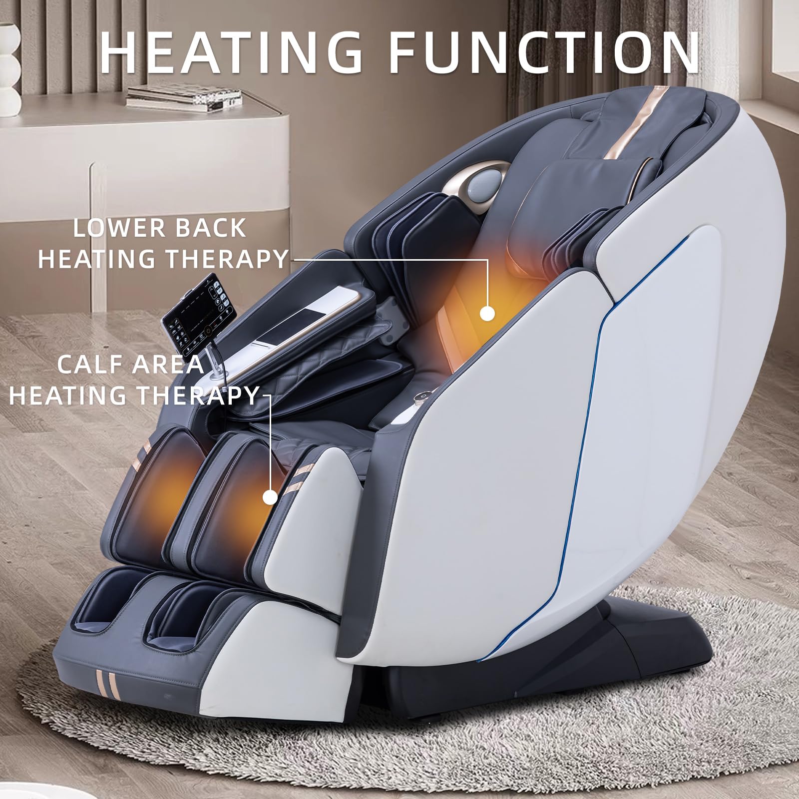 Silla de masaje 4D - Silla de masaje de cuerpo completo 2025 con gravedad cero, reposapiés extendido, pista SL, estiramiento de yoga, rodillos de pies y comodidad de calefacción con 5