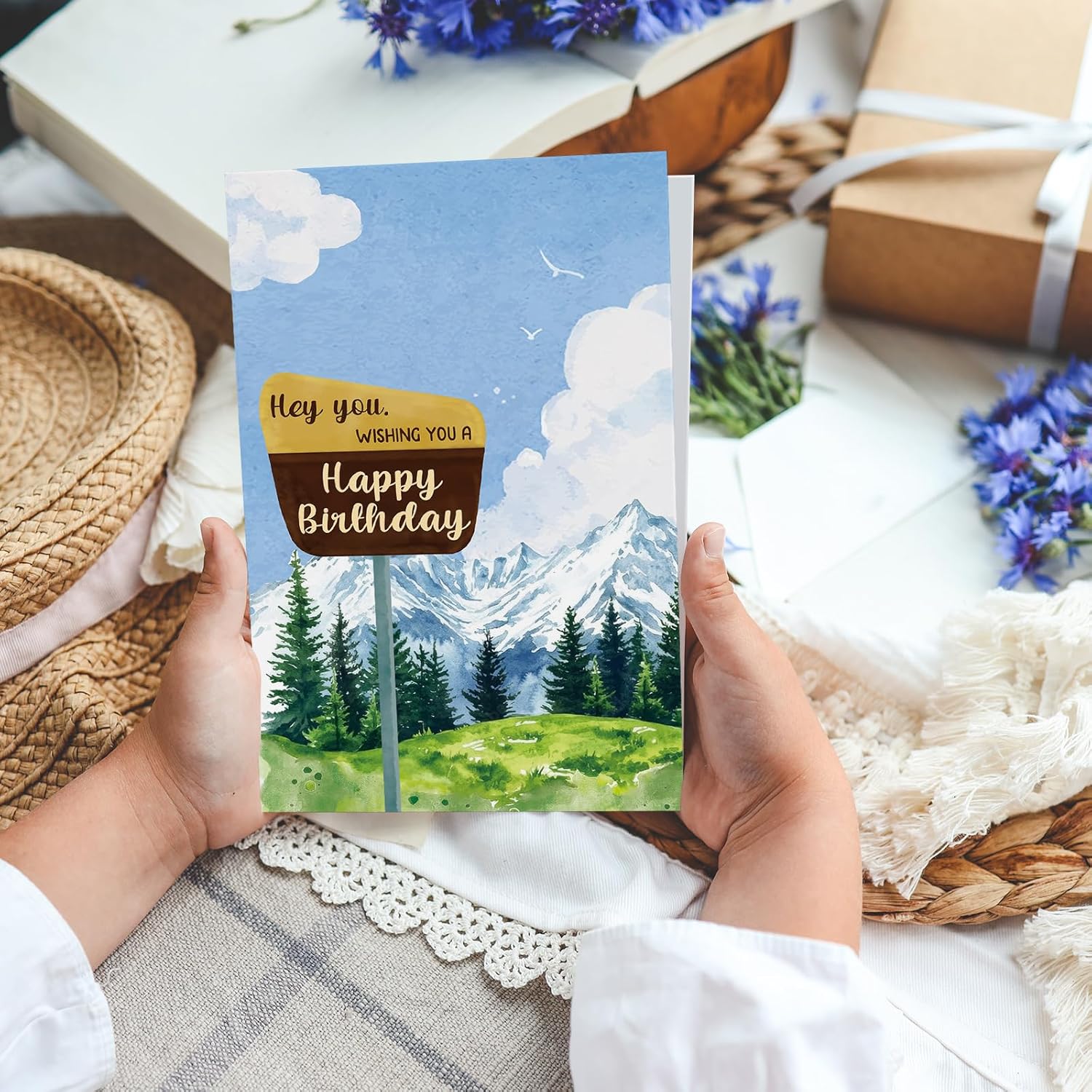 National Park Birthday Card for Men Women, Outdoor Themed Birthday Gift for Nature Lover, Wishing You A Happy Bday Card - Image 6