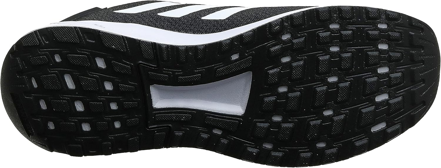 adidas mens Duramo 9 Running Shoe, Black/White, 9.5 US