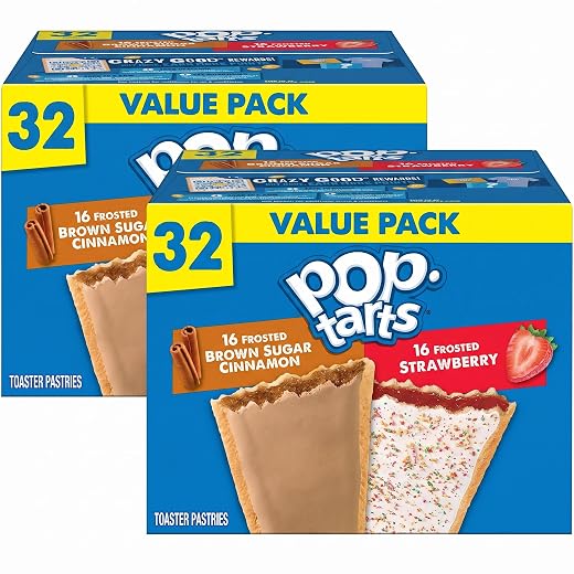 Pop-Tarts Toaster Pastries,Breakfast Foods,Kids Snacks,54.1oz Box,32 Count (Pack of 2)