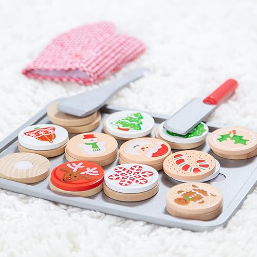 Miniatura 8 de Melissa & Doug, juego para cortar y hornear galletas de Navidad de madera