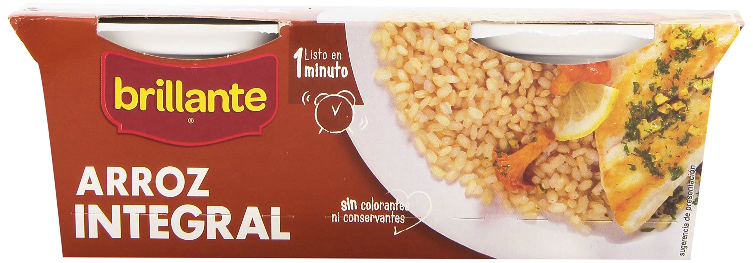 Brillante - Arroz integral 250 gr - Pack de 8 (Total 2000 grams)
