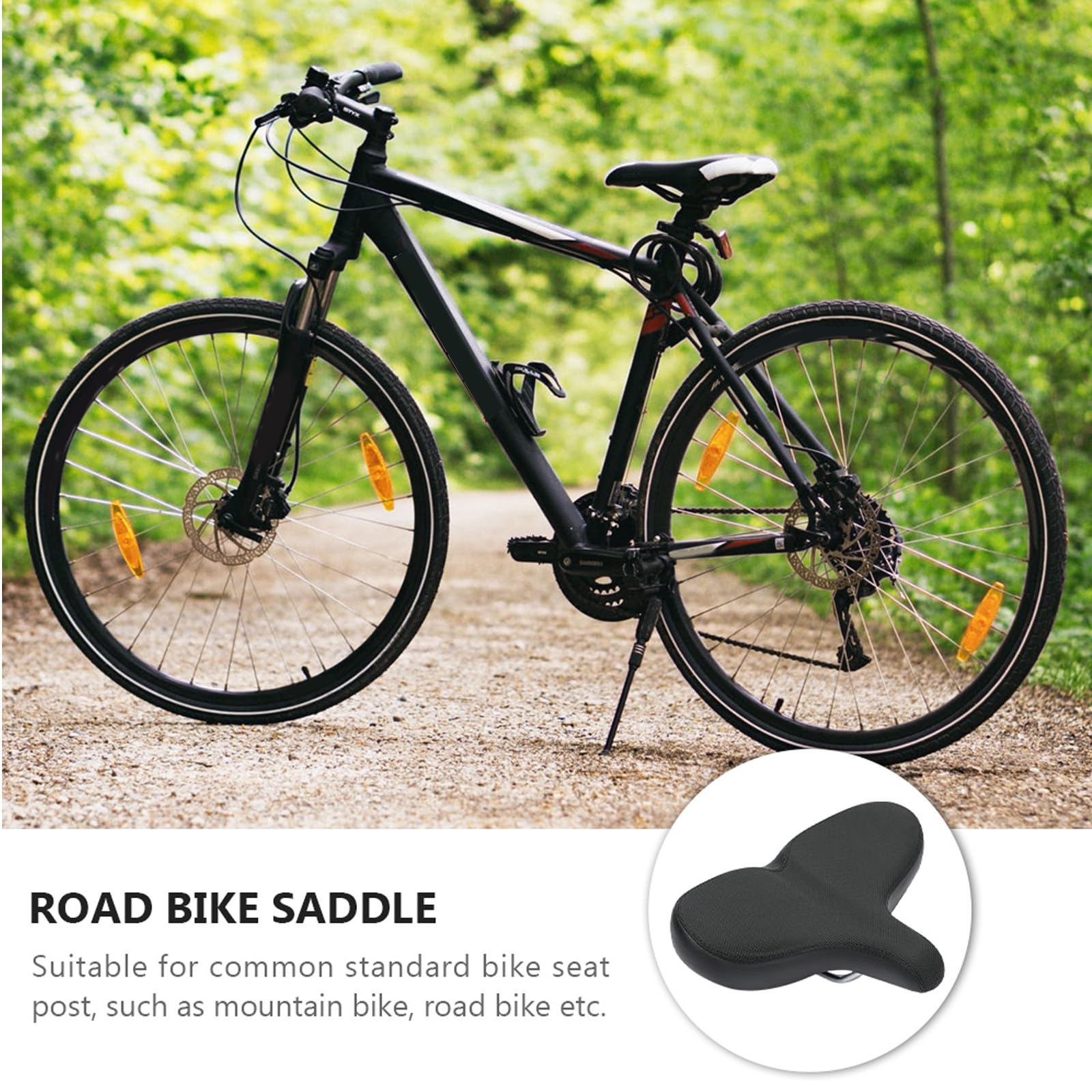 Cabilock Sella per Bicicletta Comoda Donna Design Ammortizzante in Pelle Pu e Schiuma Poliuretanica, per Ciclismo Outdoor a Lunga Distanza
