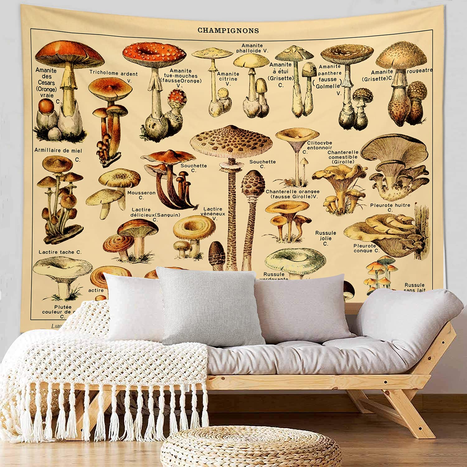 SMELL タペストリー Amazon.co.jp: Souelyire マッシュルームタペストリー ヴィンテージ