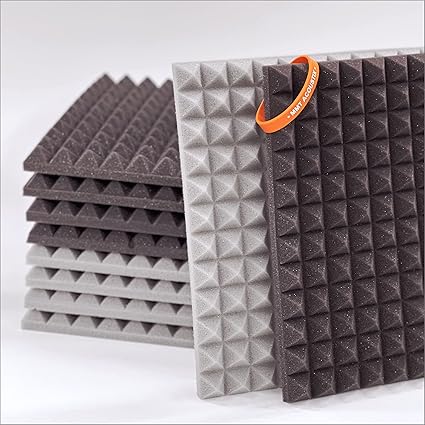 MMT Acoustix 90Pc Pyramid Acoustic Foam | Noise control, Soundproofing and Extreme sound Absorption| 12