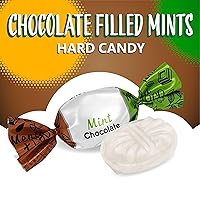 Vista 4 de Arcor Chocolate Filled Mints Candy 2 Pound Bag Individually Wrapped Chocolate Mint Hard Candy Old Fashioned Refreshing Treat with Creamy