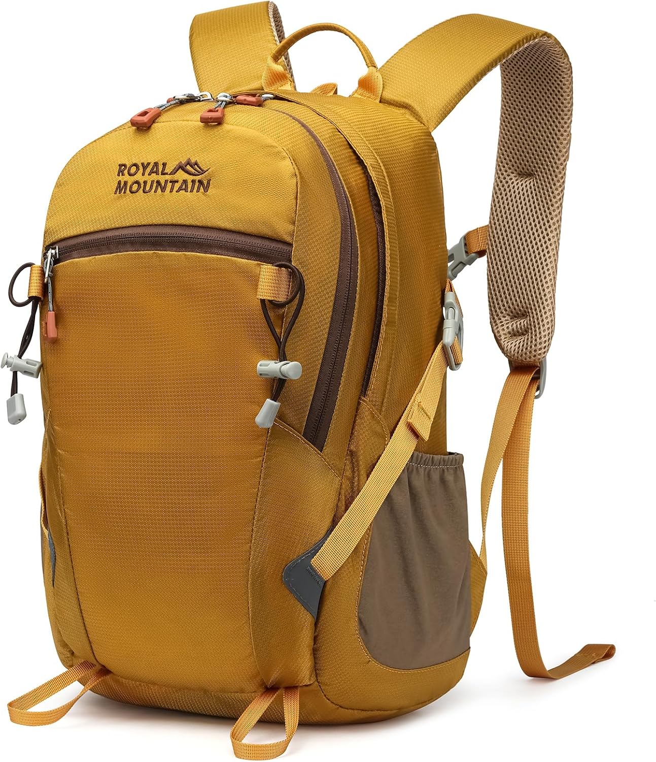 30L Hiking Backpack with Rain Cover – Lightweight Daypack for Camping & Travel (Yellow)